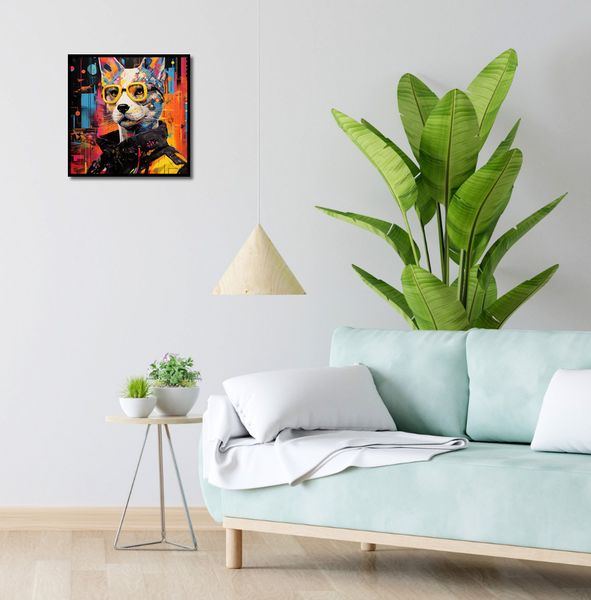 Plakat 40x40cm Kot w Miejskim Stylu zdjęcie 4