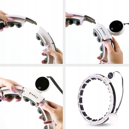 HHM16 HULA HOP WHITE Z MAGNESAMI I OBCIĄŻNIKIEM + LICZNIK HMS na Arena.pl