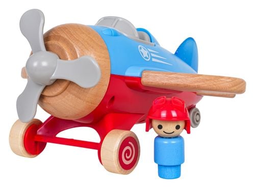 Drewniany Samolot Niebieski na Arena.pl