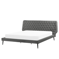 Łóżko ekoskóra 180 x 200 cm szare ESSONNE