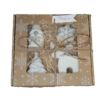 Świeca Dekoracyjna Sojowa Podziękowania Prezent Zestaw Świąteczny Box