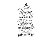 40X60CM KAWA POWINNA BYĆ CZARNA OBRAZ DRUK