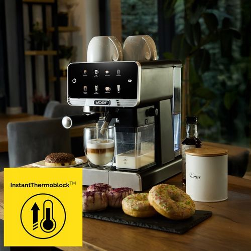 Ekspres do kawy ciśnieniowy Yoer +LED 20bar 1350W Automatyczny na Arena.pl