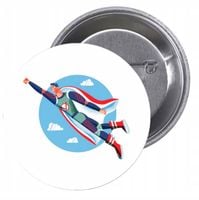 Przypinki buttony SUPER BOHATER znaczki TANIO HIT