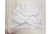 Jamiks AFEJA turban pin up dla dziewczynki kokarda róże ecru 44-46
