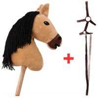 HOBBY HORSE ZESTAW A3 DUŻY KONIK + WODZE + KANTAR PREZENT DLA DZIECKA
