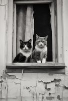 Plakat 67,5x100cm Para w Oknie