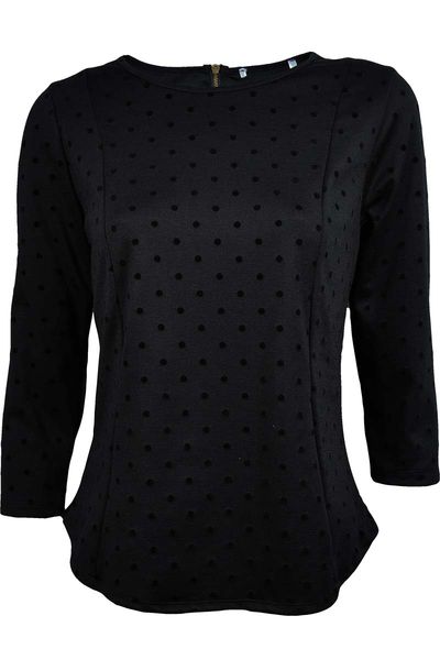 Czarna Bluzka w Grochy - 40 / L zdjęcie 1