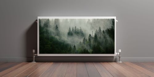 Mata MAGNETYCZNA Kaloryfera Krajobraz LAS We Mgle 80cm x 60cm na Arena.pl