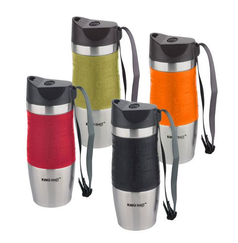 KUBEK TERMICZNY QUICK STOP 380ml KINGHOFF [KH-4176] - CZERWONY na Arena.pl