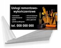 Wizytówki reklamowe 200 szt dużo wzorów USŁUGI REMONTOWO WYKOŃCZENIOWE