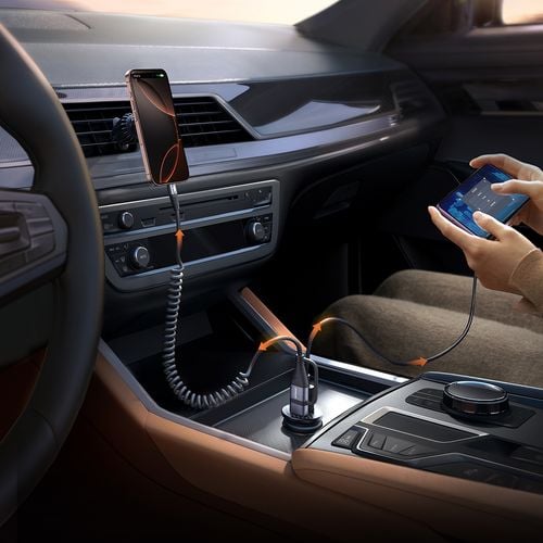 ładowarka samochodowa mini 15w usb-a usb-c - czarna na Arena.pl