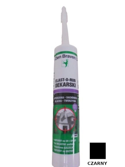 USZCZELNIACZ DEKARSKI ELAST-O-RUB CZARNY 280ML zdjęcie 1