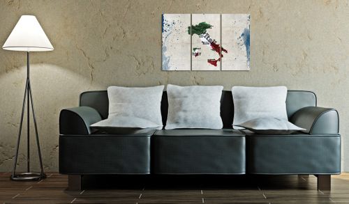 Obraz - Mapa Włoch - tryptyk Rozmiar - 120x80 na Arena.pl