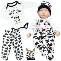 KOMPLET niemowlęcy Body Półśpiochy + czapeczka 62