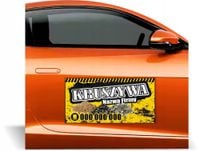 Magnes na samochód reklama magnetyczna 60x30 cm dużo wzorów KRUSZYWA