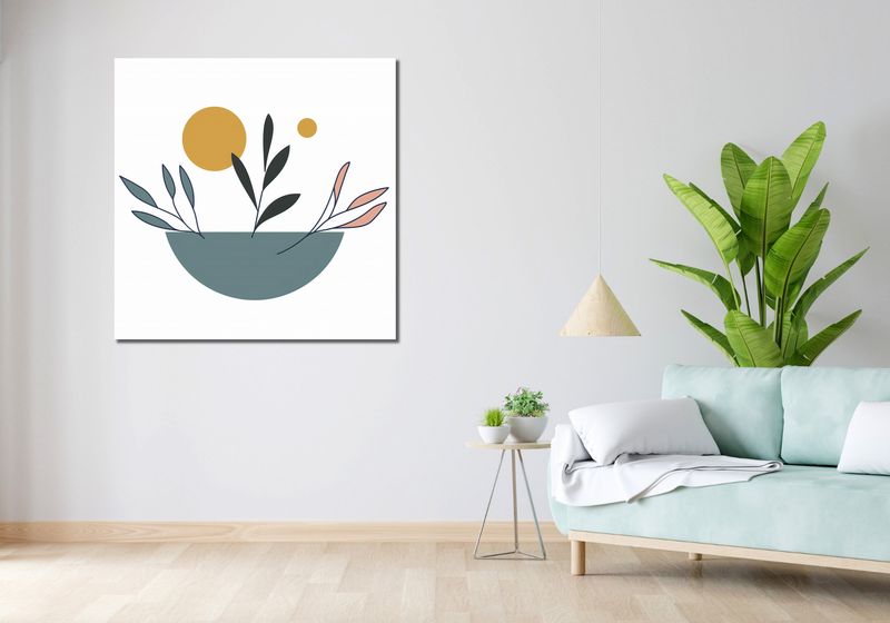 Obraz 100x100cm Miska Roślinności zdjęcie 2