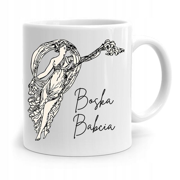 Kubek Dla Babci Na Urodziny Boska Babcia Z Nadrukiem Ze Zdjęciem zdjęcie 1