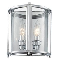 Retro lampa ścienna NEW YORK W02899CH kinkiet do sypialni chrom