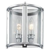 Retro lampa ścienna NEW YORK W02899CH kinkiet do sypialni chrom