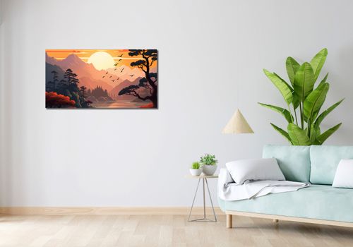 Obraz 100x50cm Złoty Zachód na Arena.pl