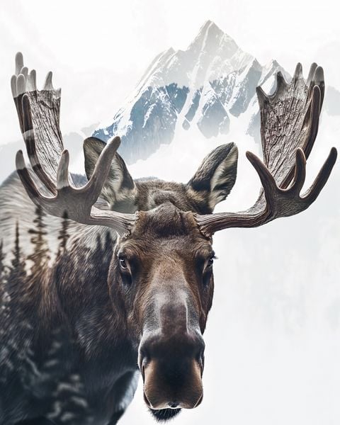 Plakat 40x50cm Łoś Duch Lasu zdjęcie 1