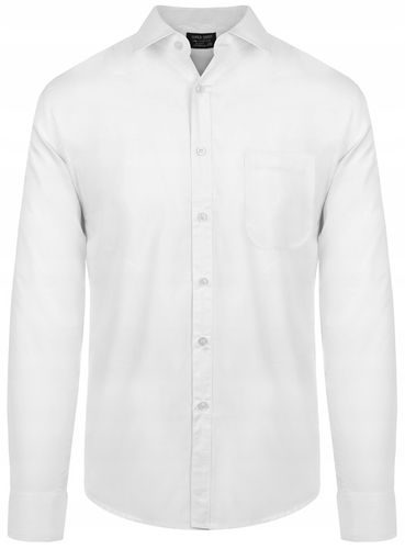 KOSZULA BIAŁA ELEGANCKA KLASYCZNA - BAWEŁNA 42/43 na Arena.pl