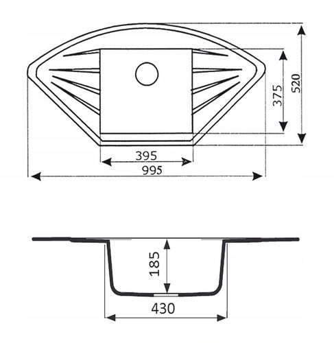 ZLEW ZLEWOZMYWAK GRANIT 8 kolorów 99x52 + SYFON na Arena.pl