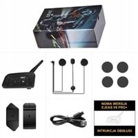 INTERKOM INTERCOM MOTOCYKLOWY EJEAS V6 PRO+ NOWA WERSJA 2024 1200M