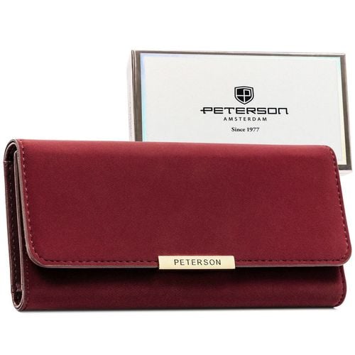 PETERSON portfel damski eko zamszowy elegancki matowy P237 c.bordowy na Arena.pl