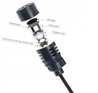 MIKROFON SAMOCHODOWY DO RADIA Z KLIPSEM 2,5 METRA JACK 3,5MM