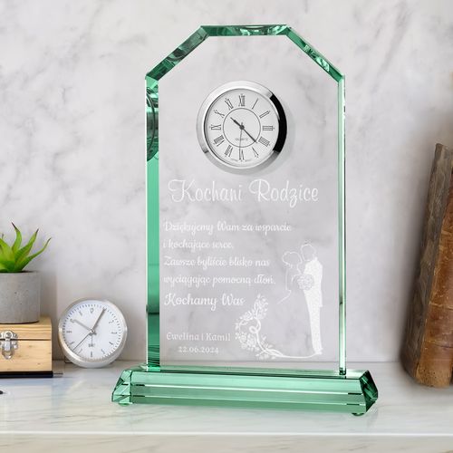 PODZIĘKOWANIE DLA RODZICÓW na ślub wesele Statuetka Zegar +GRAWER na Arena.pl
