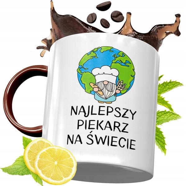 Kubek Bordowy Dla Piekarza Na Urodziny Prezent Z Nadrukiem Ze Zdjęciem zdjęcie 1