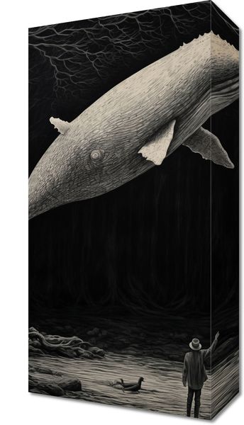 Obraz 20x40cm Biały Wieloryb zdjęcie 1