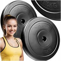 ZESTAW OBCIĄŻEŃ 20 kg TALERZE BITUMICZNE DO HANTLI SZTANGI 2x10 kg