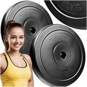 ZESTAW OBCIĄŻEŃ 20 kg TALERZE BITUMICZNE DO HANTLI SZTANGI 2x10 kg