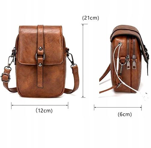 Torebka Damska Skórzana Listonoszka Crossbody Boho na Arena.pl