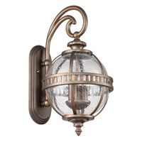 Ogrodowa lampa ścienna Halleron KL-HALLERON-2S-BU Kichler przezroczysty brąz