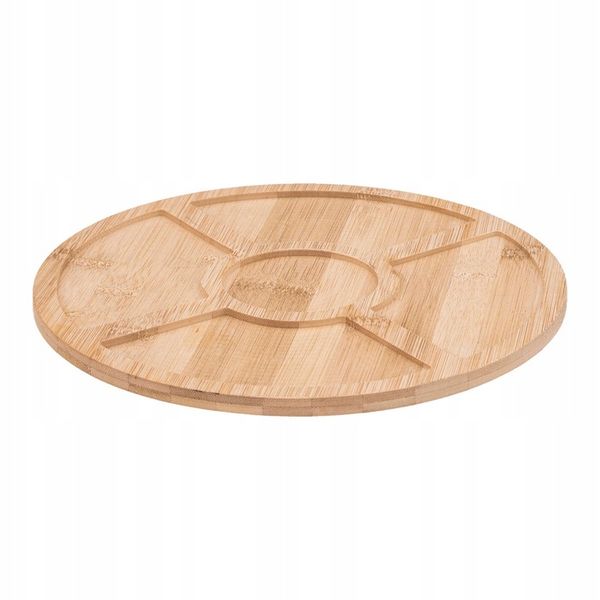 TACA BAMBUSOWA miski CERAMICZNE na przekąski 27 cm zdjęcie 2