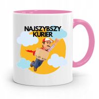 Kubek Różowy Dla Kuriera Najszybszy Kurier Prezent Z Nadrukiem Ze Zdjęciem