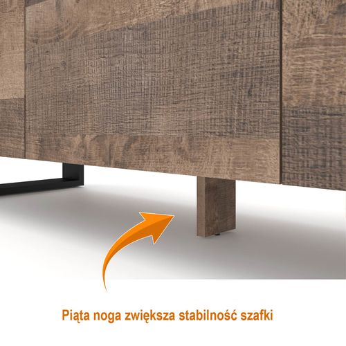 Komoda NUKA C 155 cm dąb grange stojąca na Arena.pl