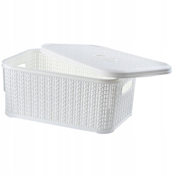 KOSZYK POJEMNIK PUDEŁKO Z POKRYWKĄ KOSZ 6L KOLORY zdjęcie 3