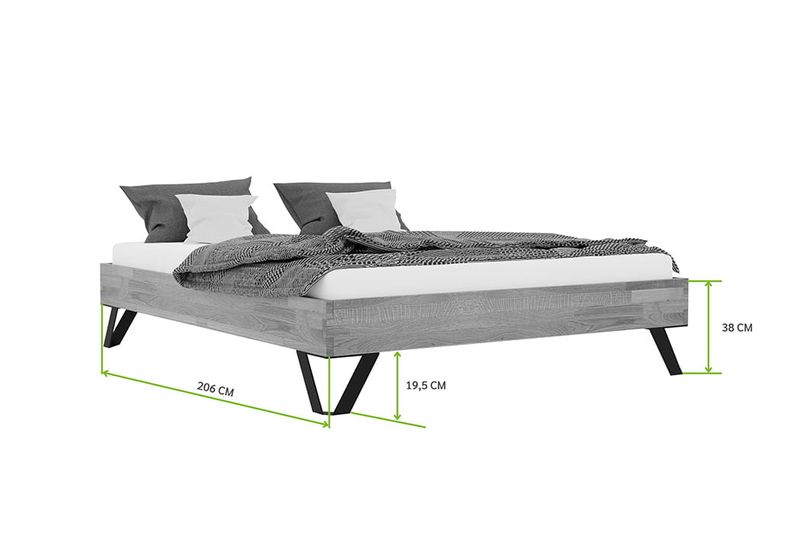 Łóżko dębowe MONA 140x200 zdjęcie 8