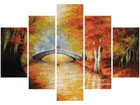 105CM 150CM OBRAZ 5 ELEM SPACER PARKU DRUK