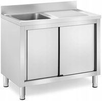 Szafka ze zlewem Royal Catering 10012142 inox