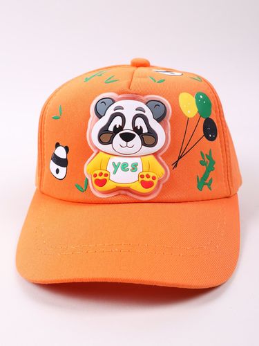 Czapka z daszkiem bejsbolówka dziecięca unisex panda pomarańcz 50-54 YOCLUB na Arena.pl