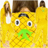 KOSTIUM ANANAS KIGURUMI ONESIE PIŻAMA DAMSKA MĘSKA CIEPŁA DRES PRZEBRANIE S