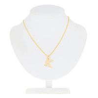 Komplet łańcuszek + złota zawieszka literka K