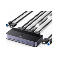 2w1 Przełącznik switch HDMI / USB-A / USB-B / USB-C / microUSB czarny