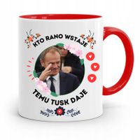 Kubek Czerwony Donald Tusk Po Platforma Prezent Z Nadrukiem Ze Zdjęciem